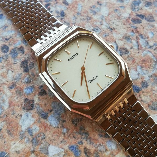 Seiko Dolce 8N41 5120 March 1990 31mm Tungsten Carbide Case