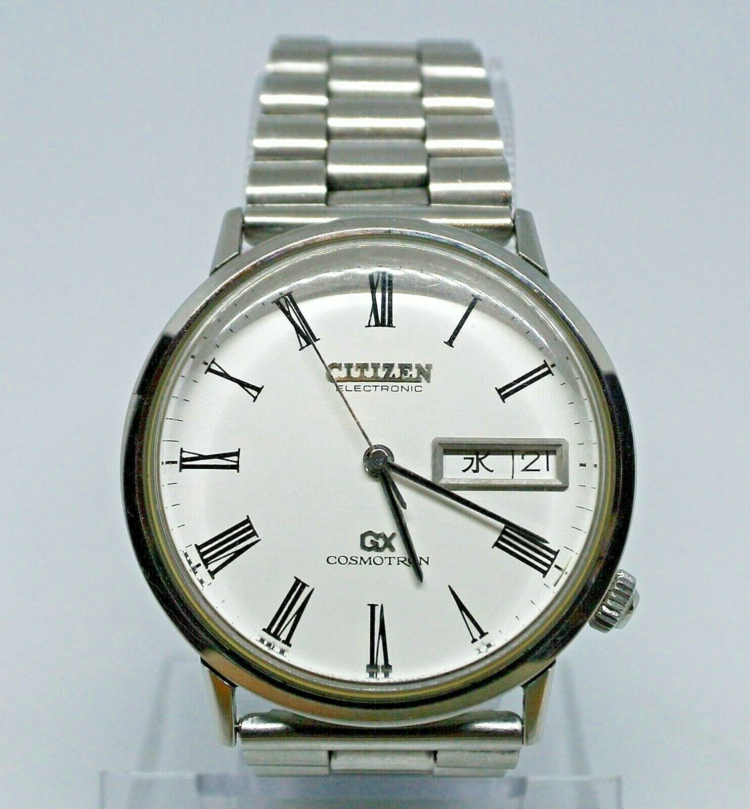 RARE! Vintage Citizen Cosmotron GX 3701B Tuning Fork watch - runs 