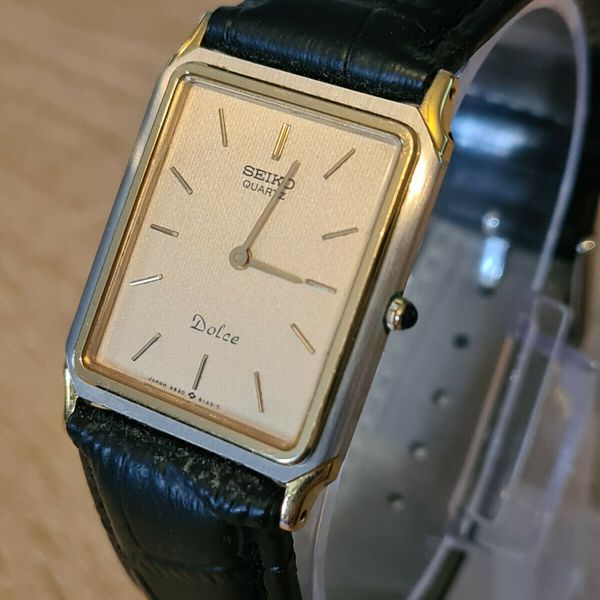 STUNNING VINTAGE 1985 SEIKO DOLCE 9520-5130 BIMETAL HIGH END DRESS
