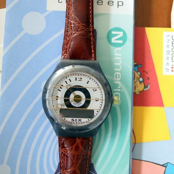 Vintage 1993 Swatch Beep Pager Wristwatch - PAN 204 Speakers Corner ...