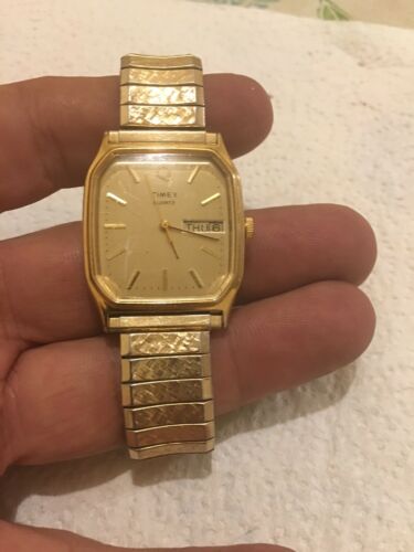 timex gold watch vintage
