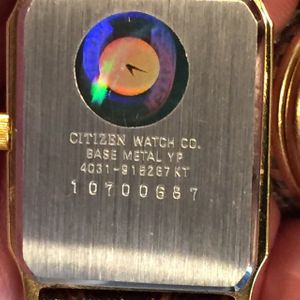 CITIZEN QUARTZ 4031-915241 ゴールド文字盤 電池交換済 Vintage 