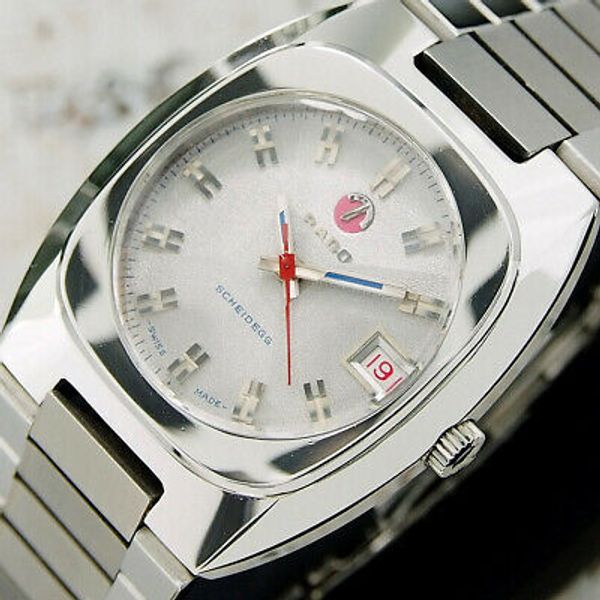 RADO 「SCHEIDEGG」 Authentic Rado SCHEIDEGG Date Silver Dial Stainless Steel