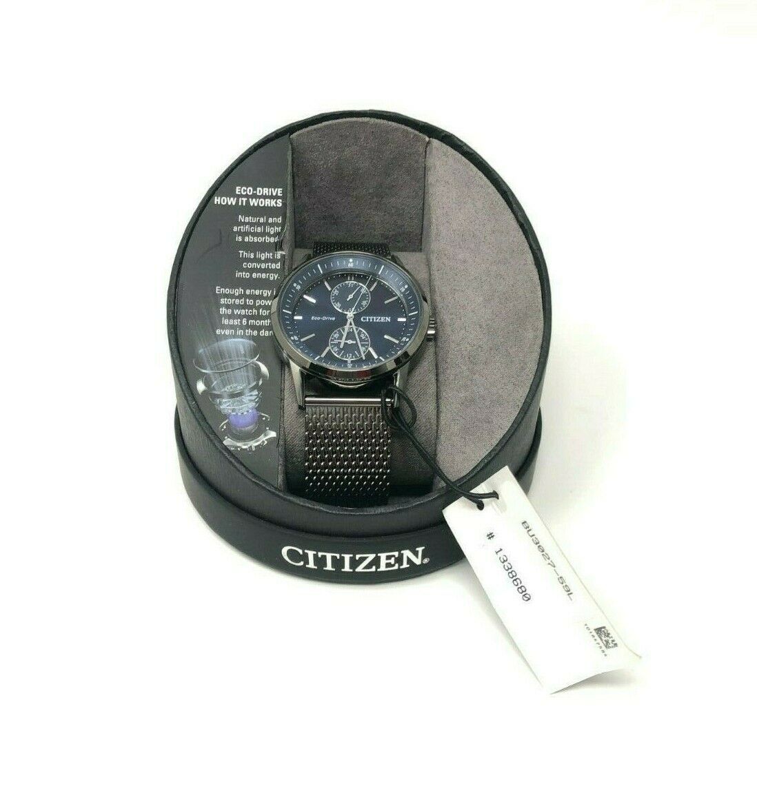 Citizen Eco-Drive Stainless Steel Analog Blue Dial discount Quartz Mens Watch BU3027-83L