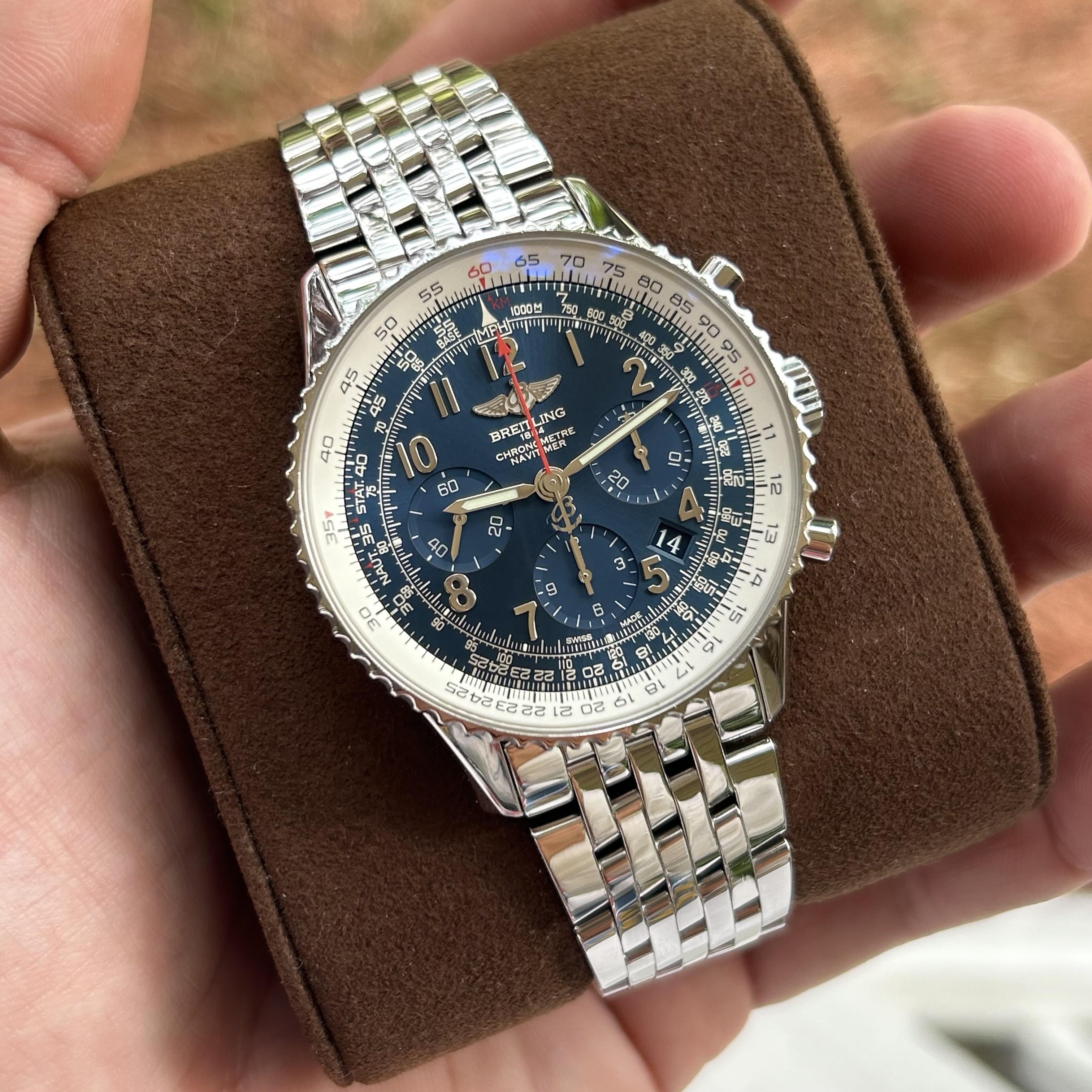 WTS Breitling Navitimer 01 Aurora Blue Limited Edition Dial Box Papers WatchCharts Marketplace