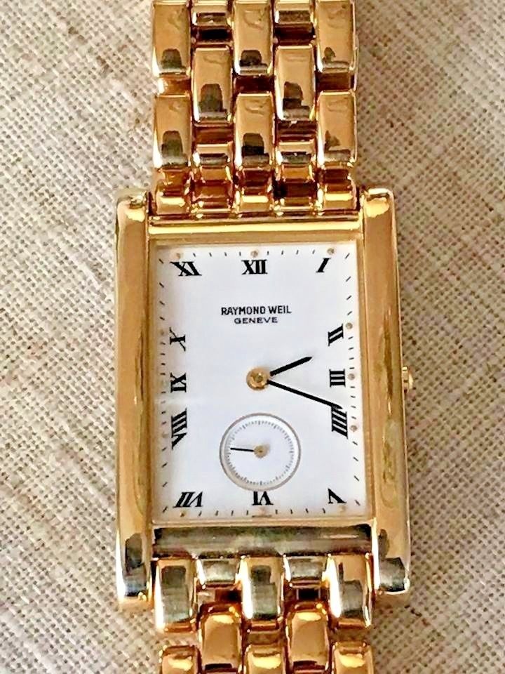 RAYMOND WEIL 9826 Men's Quartz Bracelet watch 18K Gold Electro