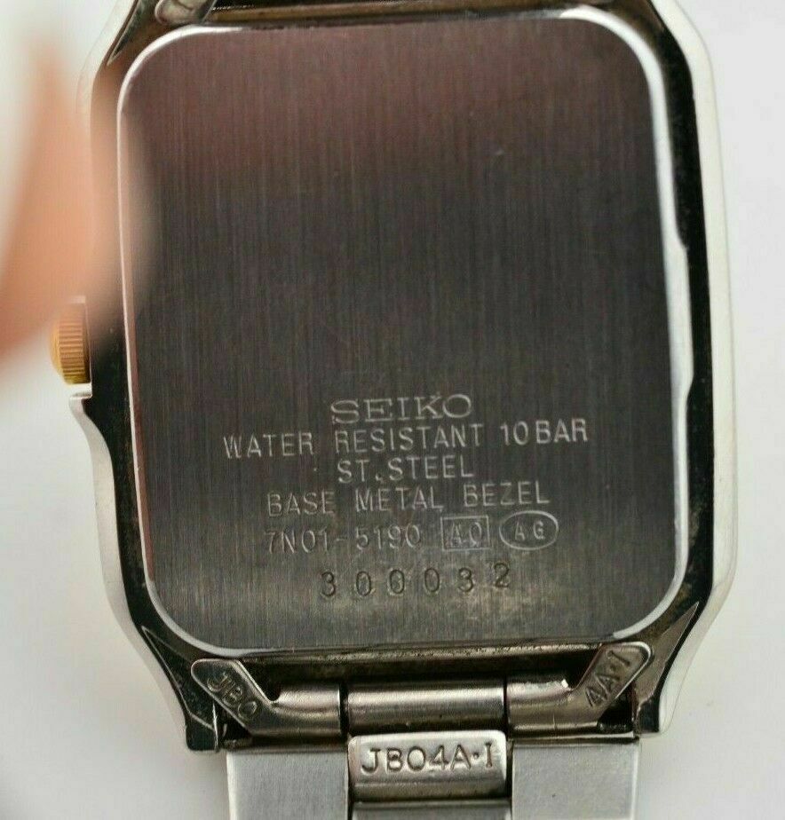 Vintage Seiko Lucent Roman Numerals Quartz Watch 7N01-5190 Japan