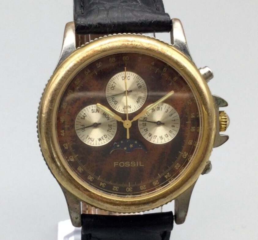 Vintage fossil watch discount mens