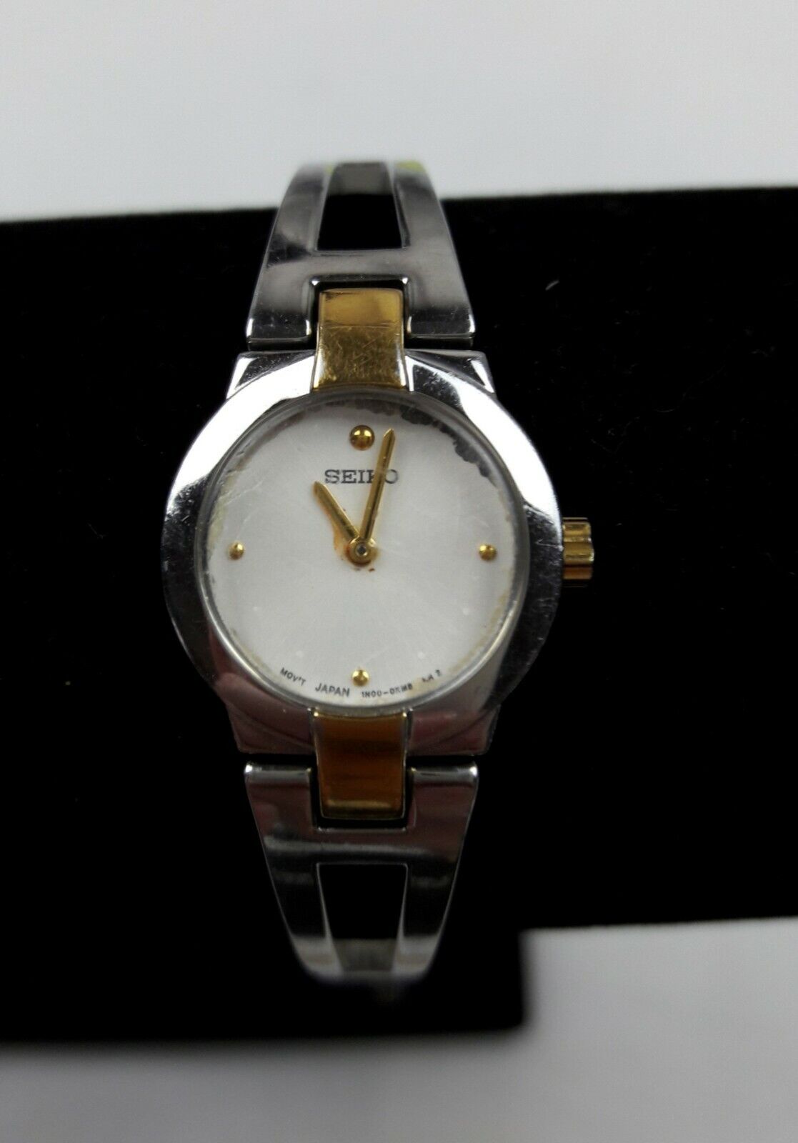 SEIKO Silver and Gold Toned Stainless Steel Women s Watch 1N00