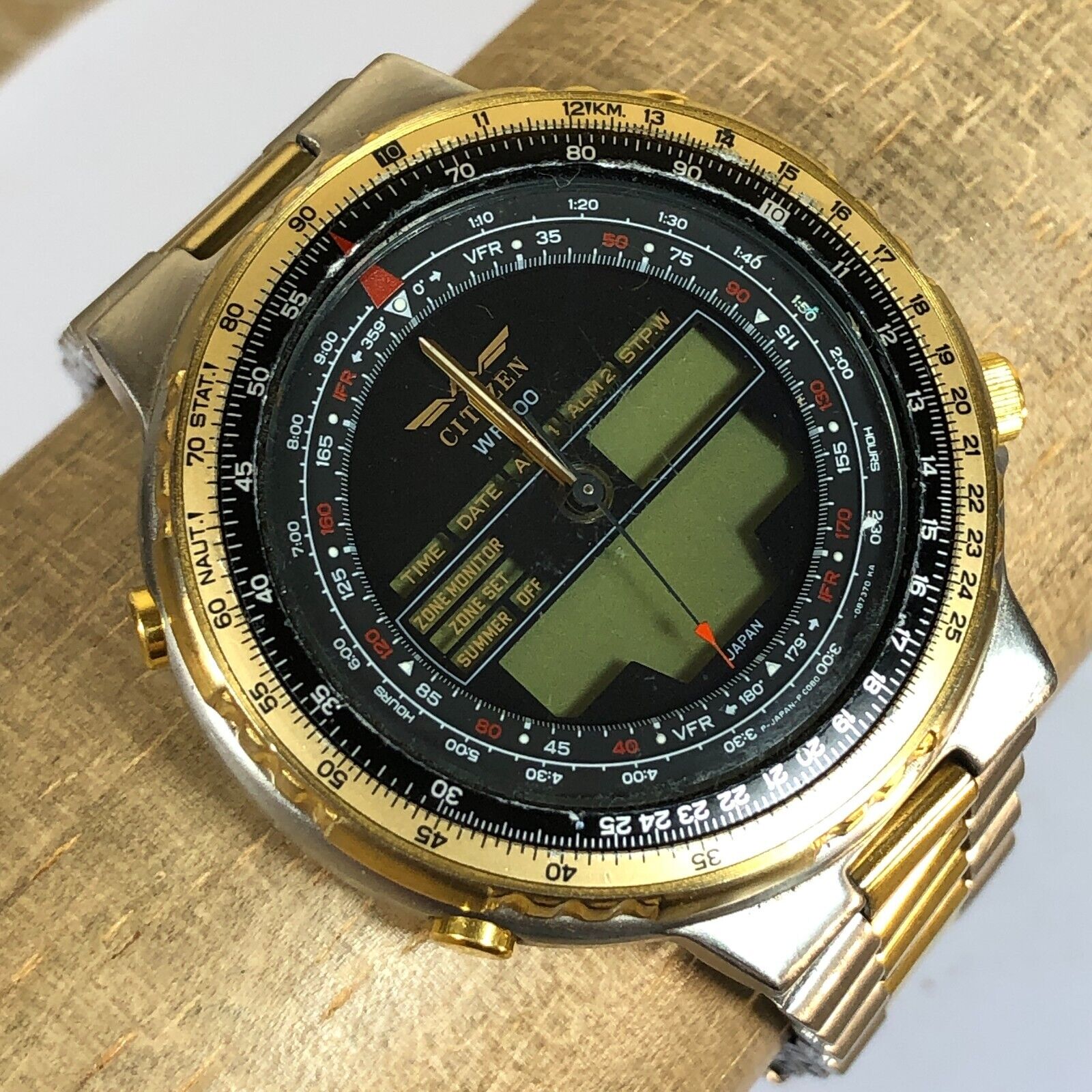 Vintage Citizen Wingman Mens Analog Watch C080-088506 PARTS REPAIR 