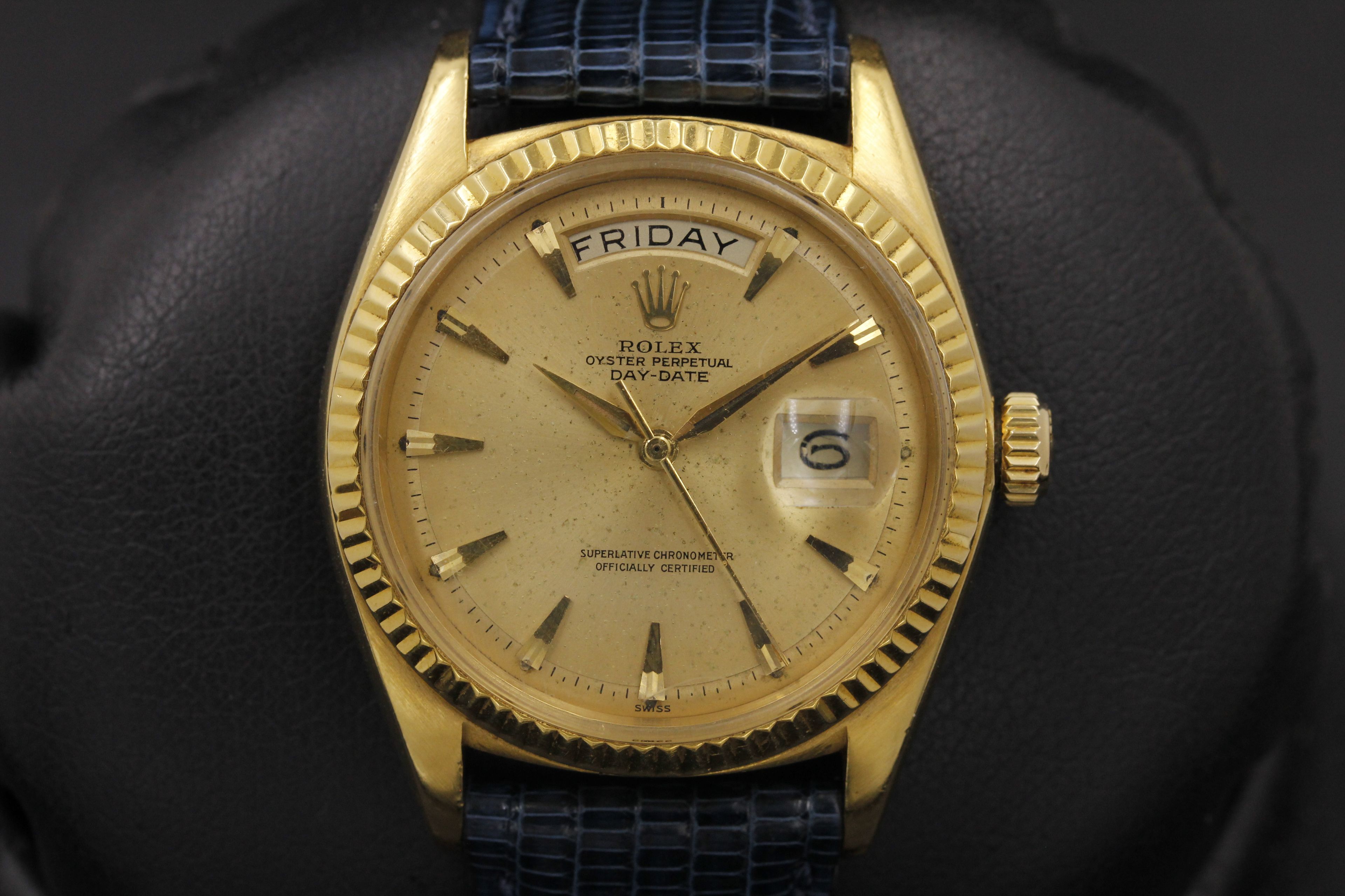 FSOT Rolex Day Date 36 1803 Champ Claw Index Dial 1962