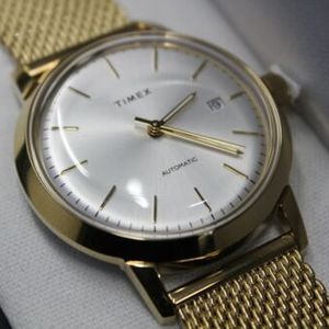 Timex Marlin Automatic 40mm Stainless Steel Mesh Band Watch Gold-tone |  WatchCharts