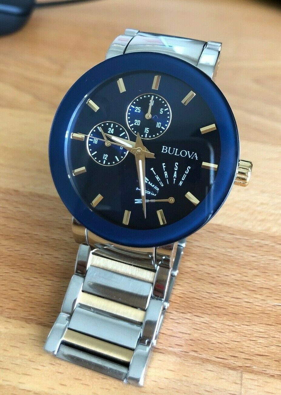 Bulova Men's Watch 98C123 Futuro TwoTone Stainless Steel Bracelet
