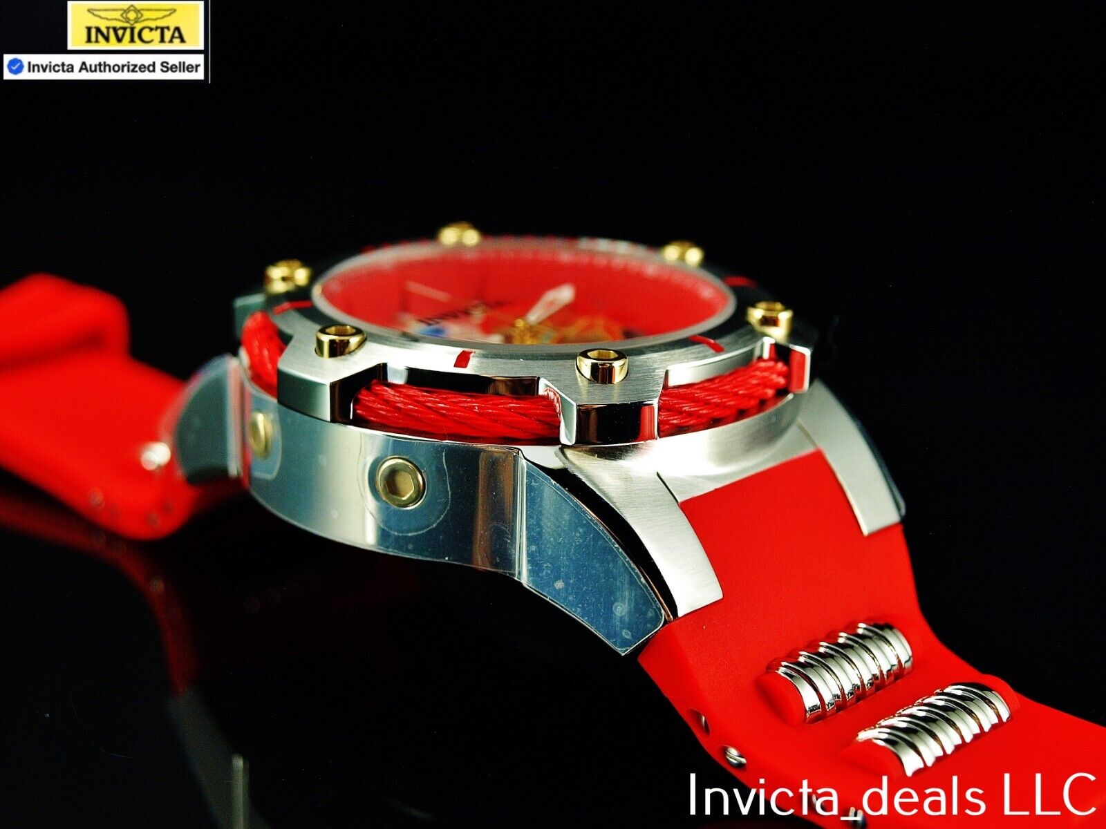 Invicta Men s 52mm BOLT Marvel IRON MAN Limited Edition Red Gold