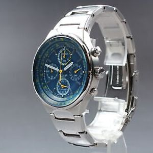 Exc+5 ] SEIKO Chronograph Criteria Light Blue Dial 38mm Watch 7T34