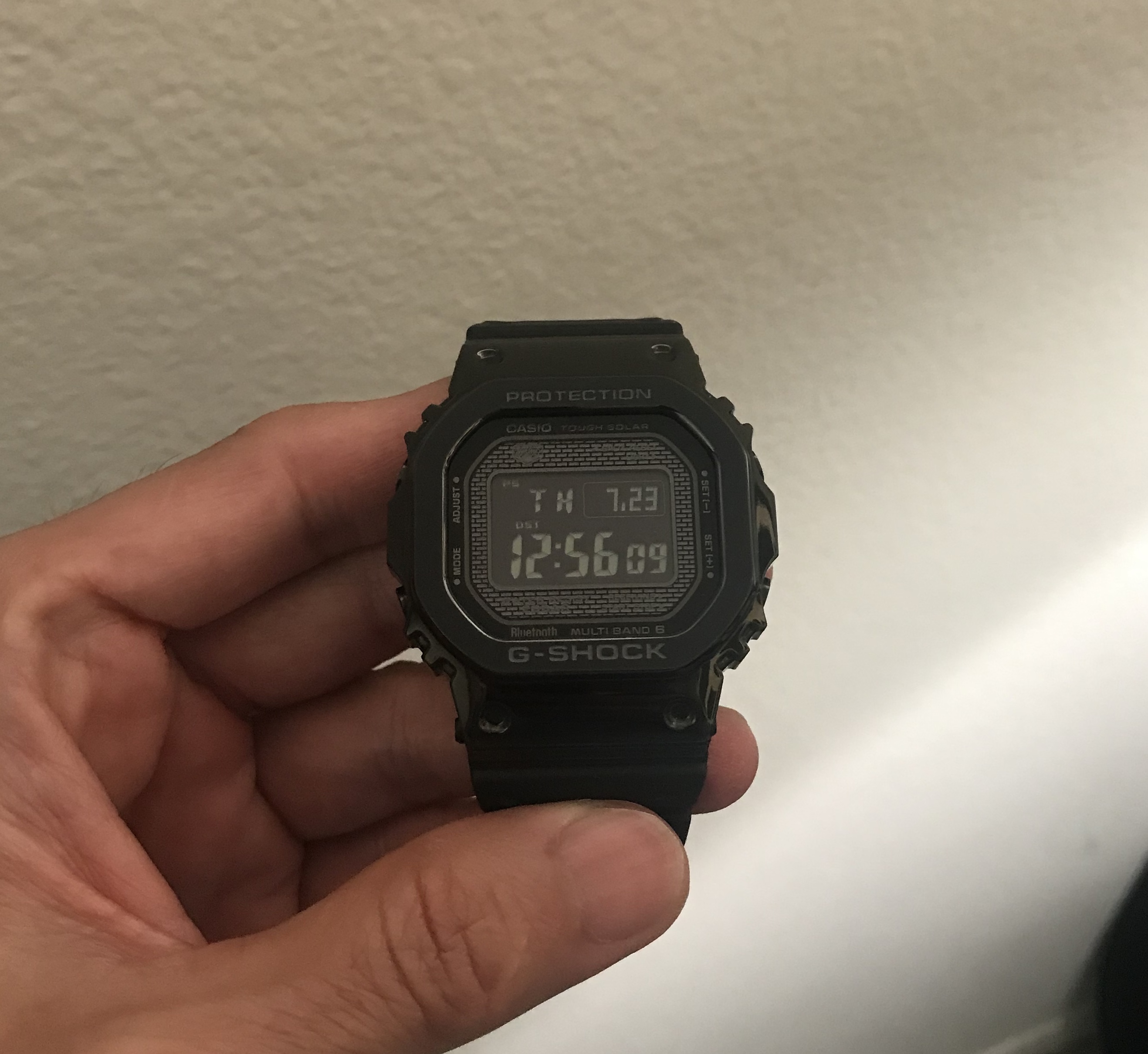 Fs Casio Square G Shock Gmw B5000 Black Rubber Metal Watchcharts