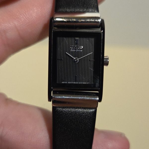 Citizen Eco Drive Watch Women's B023-S030668 Black Leather Strap Ex ...