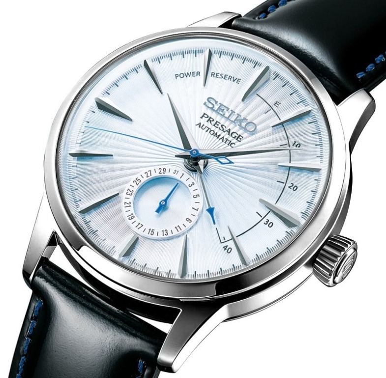 seiko ssa343j1 presage power reserve ice blue watch