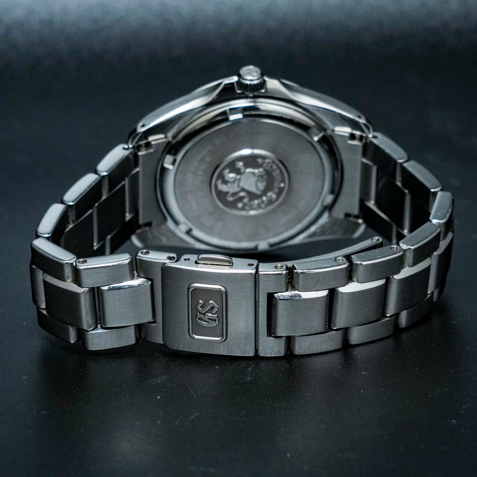 N-MINT] Grand Seiko 8J56-8020 GS SBGF021 Black Dial Date Quartz 