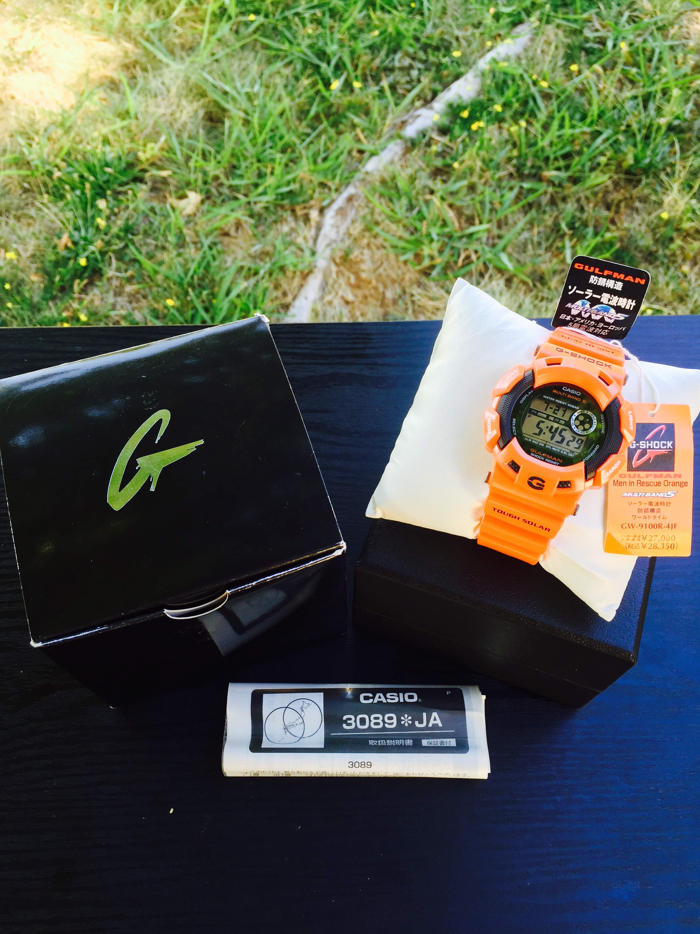 Casio G-Shock GW-9100R-4JF Men In Rescue Orange Gulfman . New In 