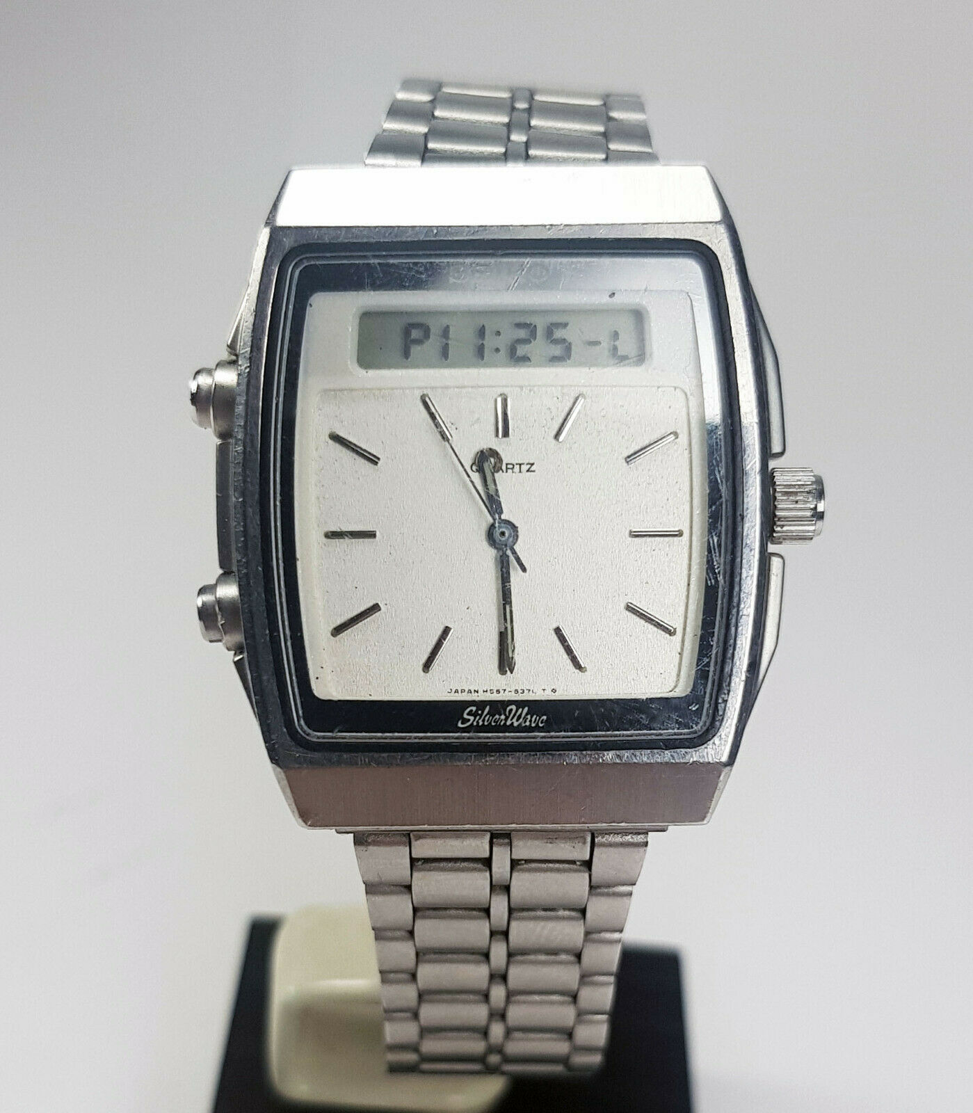 Seiko Silver Wave Ana-Digi H557-5130 Japan Vintage Watch parts