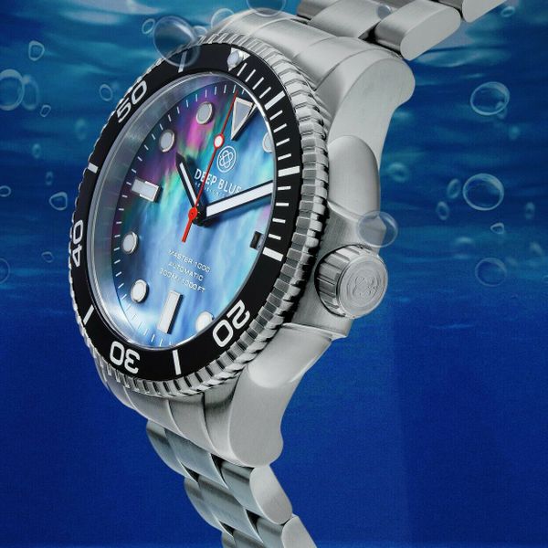 Deep Shell Watch Deep Blue Master 1000 Precision Diver Watch Automatic Sapphire Crystal ...