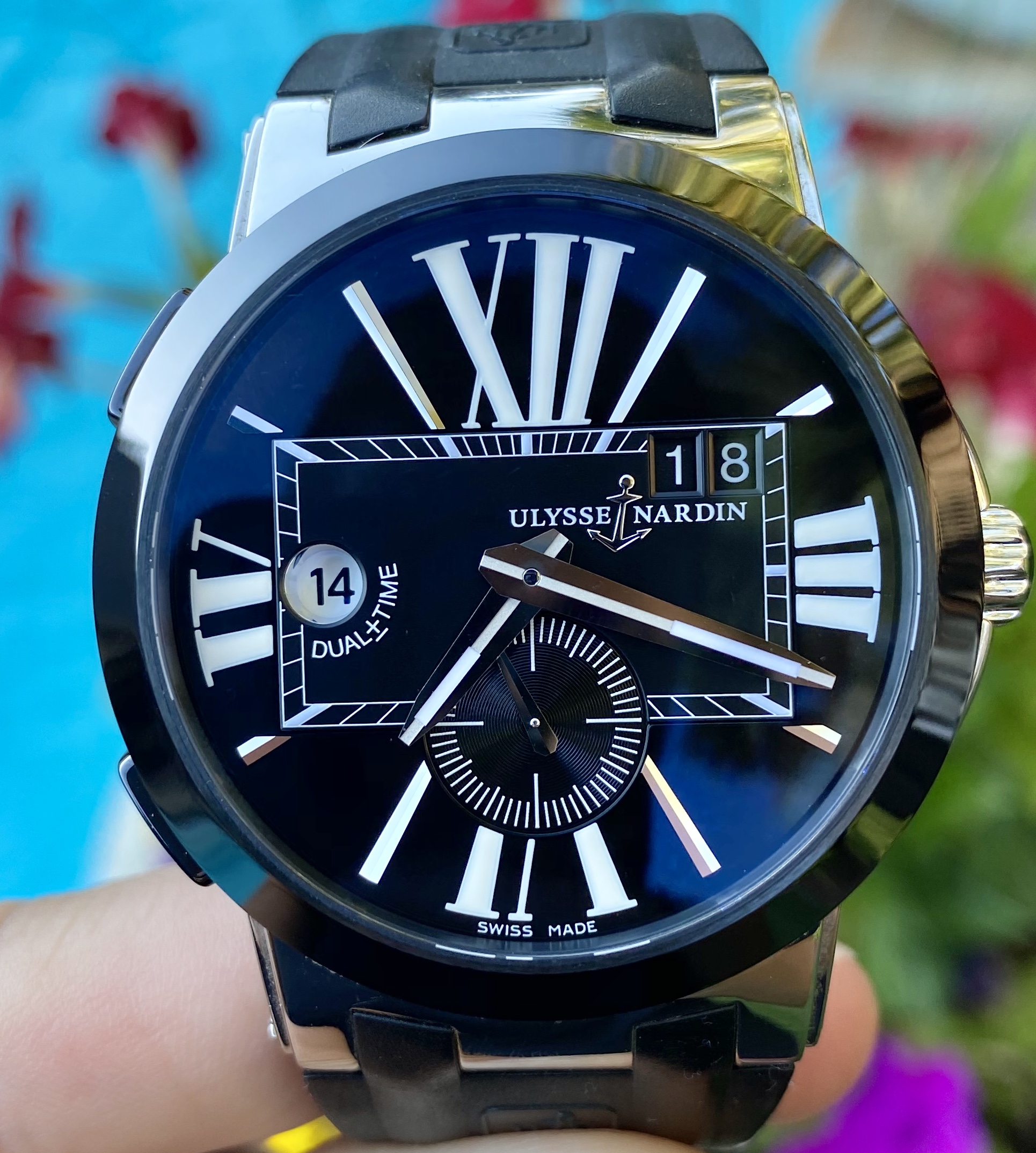 Ulysse Nardin Executive Dual Time 9.4K MSRP Black 43 Complete 243