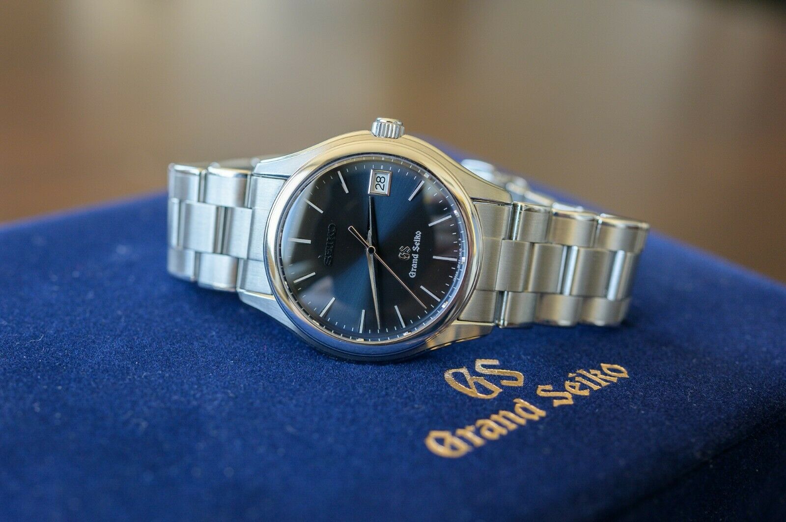 Grand Seiko 9F62 Quartz SBGX007 Navy Blue Watch w/ Box