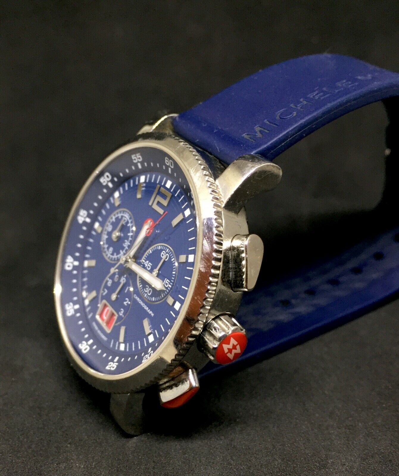 Michele Sport Sail Men s Chronograph Stainless Steel Blue Face