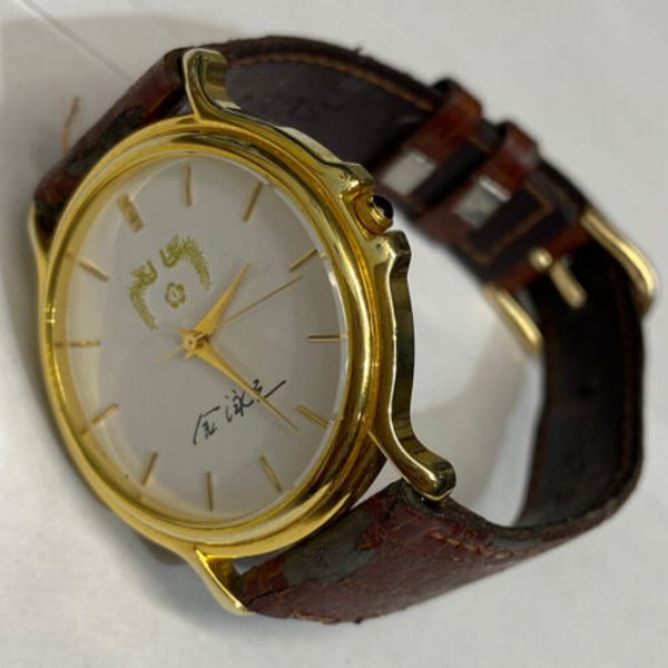 Vintage 90\'s Kim Young Sam Presidential Campaign Men\'s Gold Watch New Battery Vintage 90 main image 3
