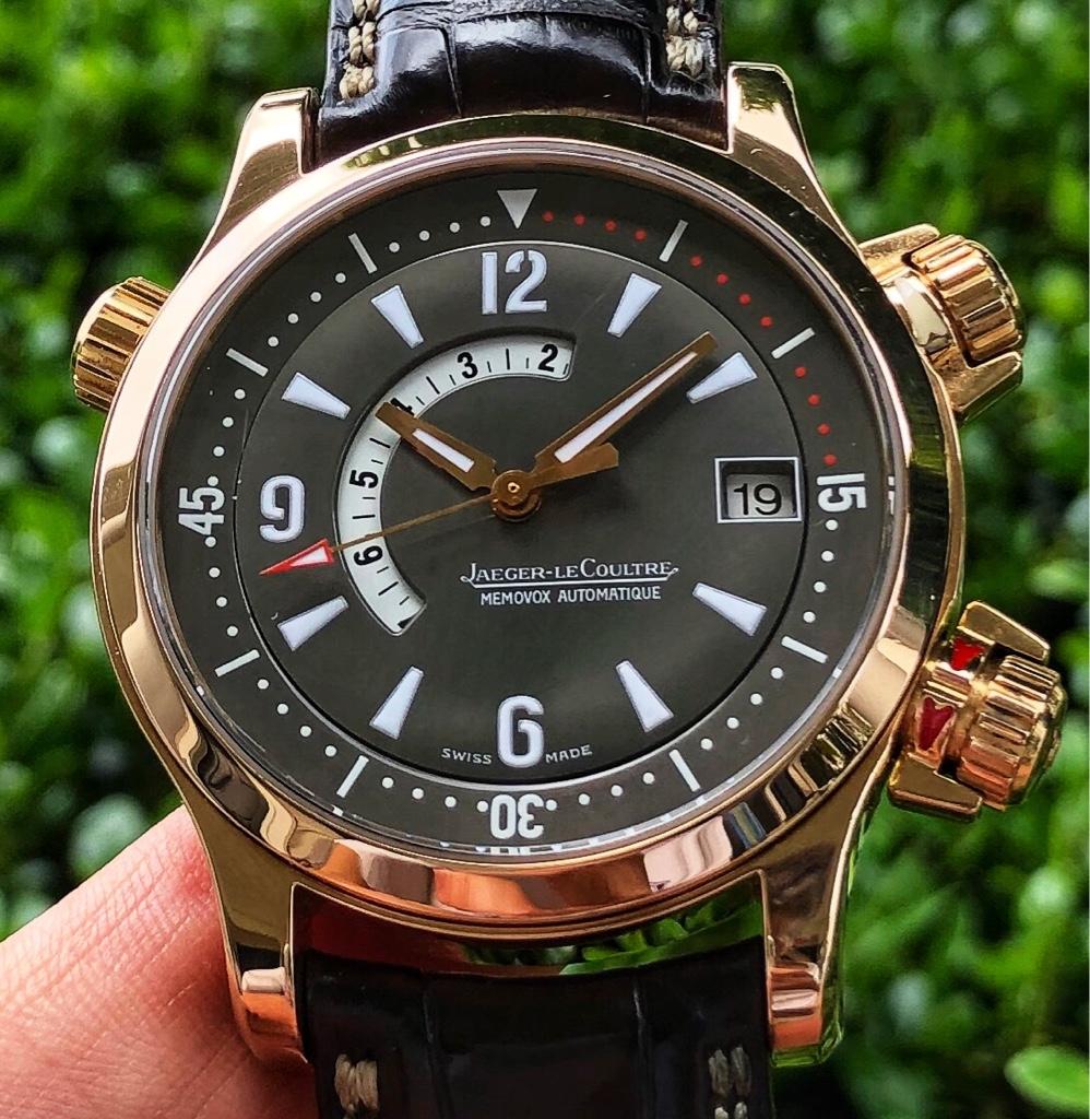 Jaeger LeCoultre Master Compressor Memovox Alarm 18k Rose gold