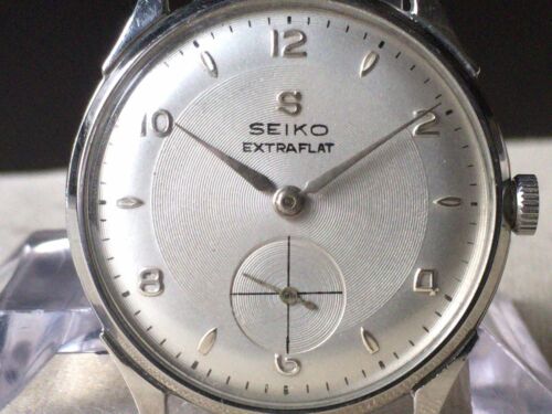 Vintage SEIKO Hand Winding Watch EXTRA FLAT Cal.10B 15J 1950s