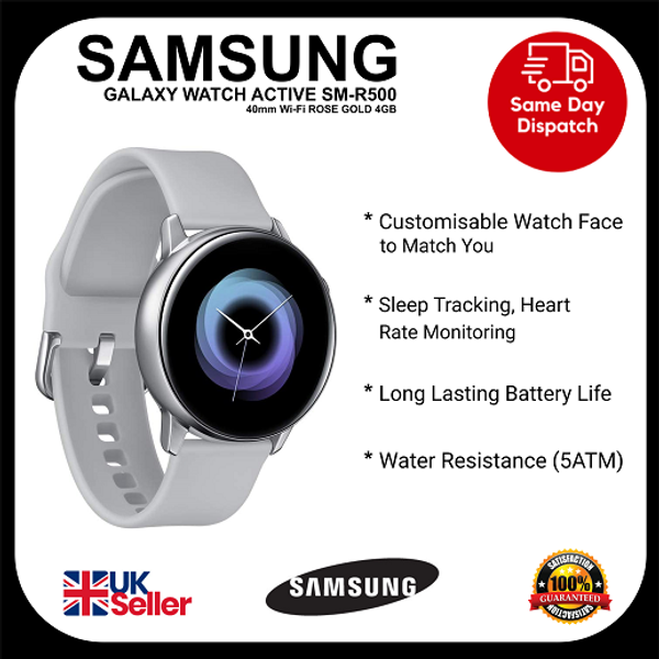 SAMSUNG Galaxy Watch Active SMR500 Smartwatch 40mm 4GB WiFi GRADE "A