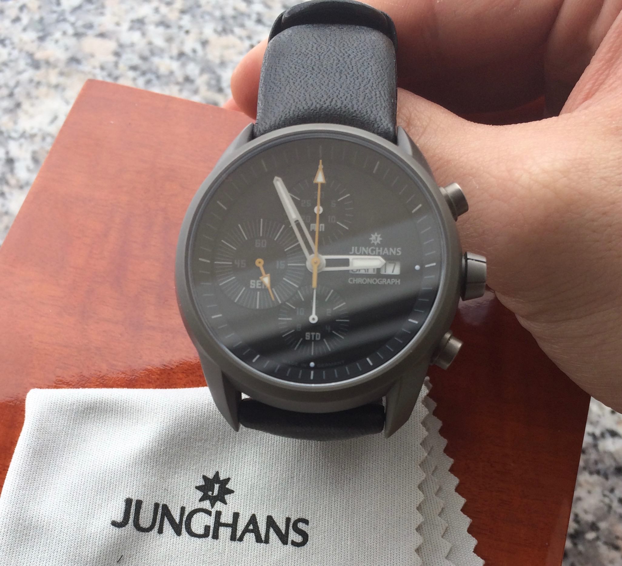 WTS Junghans Vista Titanium chronograph Valjoux 7750 almost