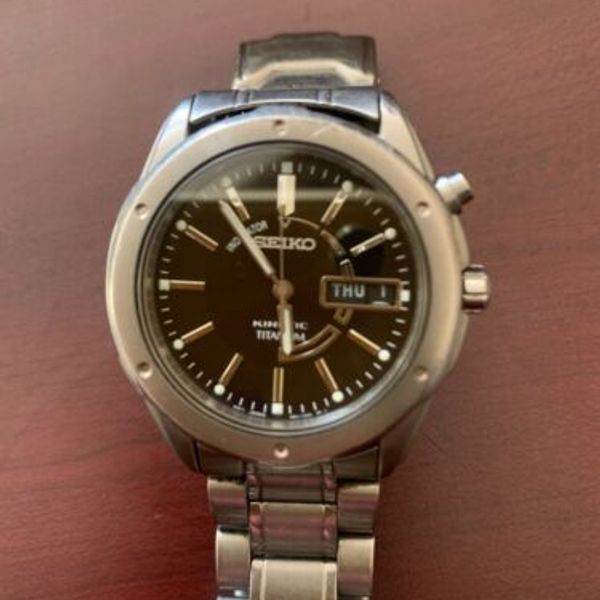 Rare Seiko Kinetic Titanium Automatic Watch 5M63-0A60 | WatchCharts