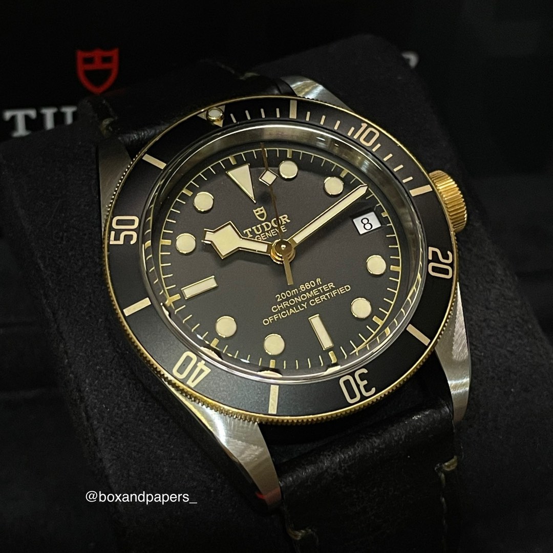 Tudor aged leather discount strap