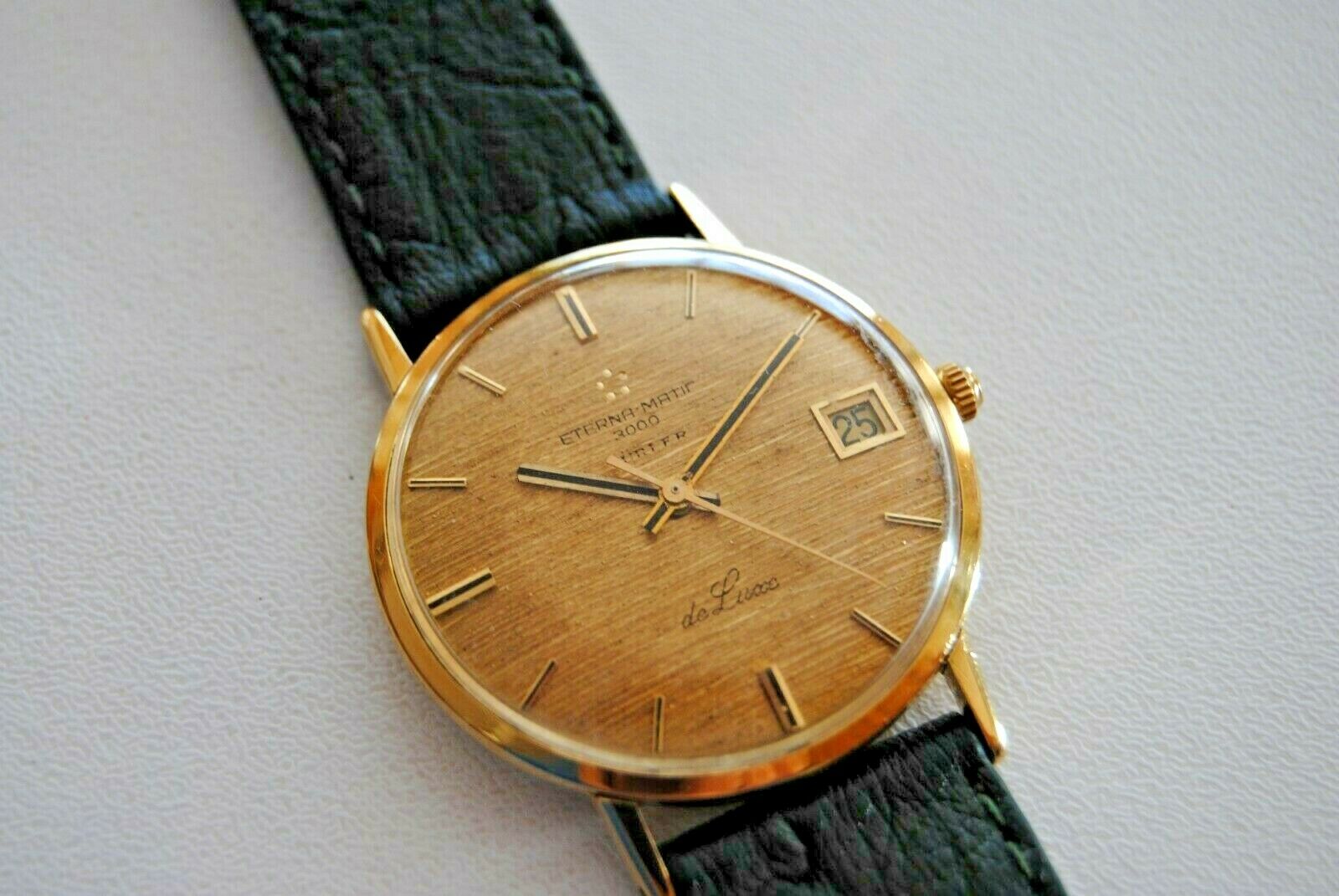 Eterna matic 3000 deluxe gold watch best sale