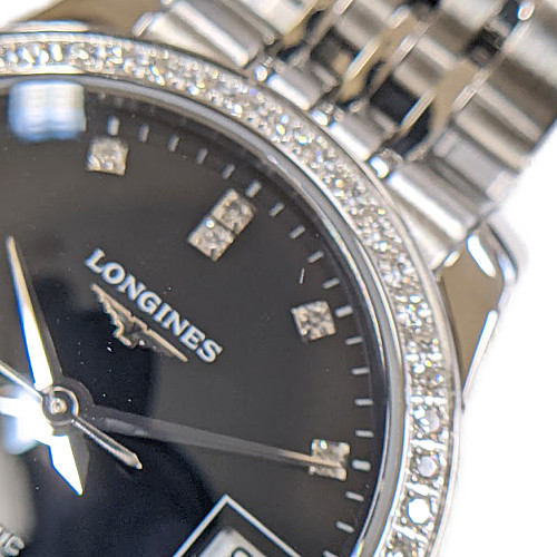 Longines LONGINES Record L2.320.0.57.6 SS Diamond Black Dial