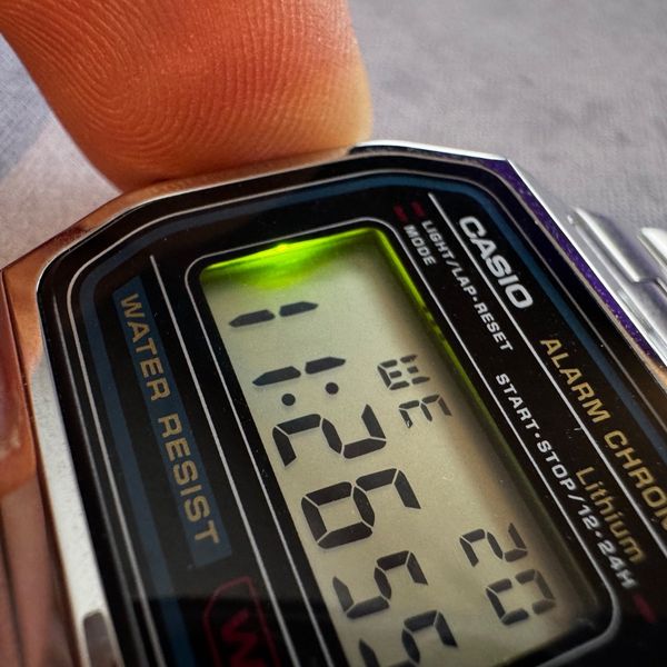 Casio A158W Watch Silver Resin and Stainless Steel (plus box ...