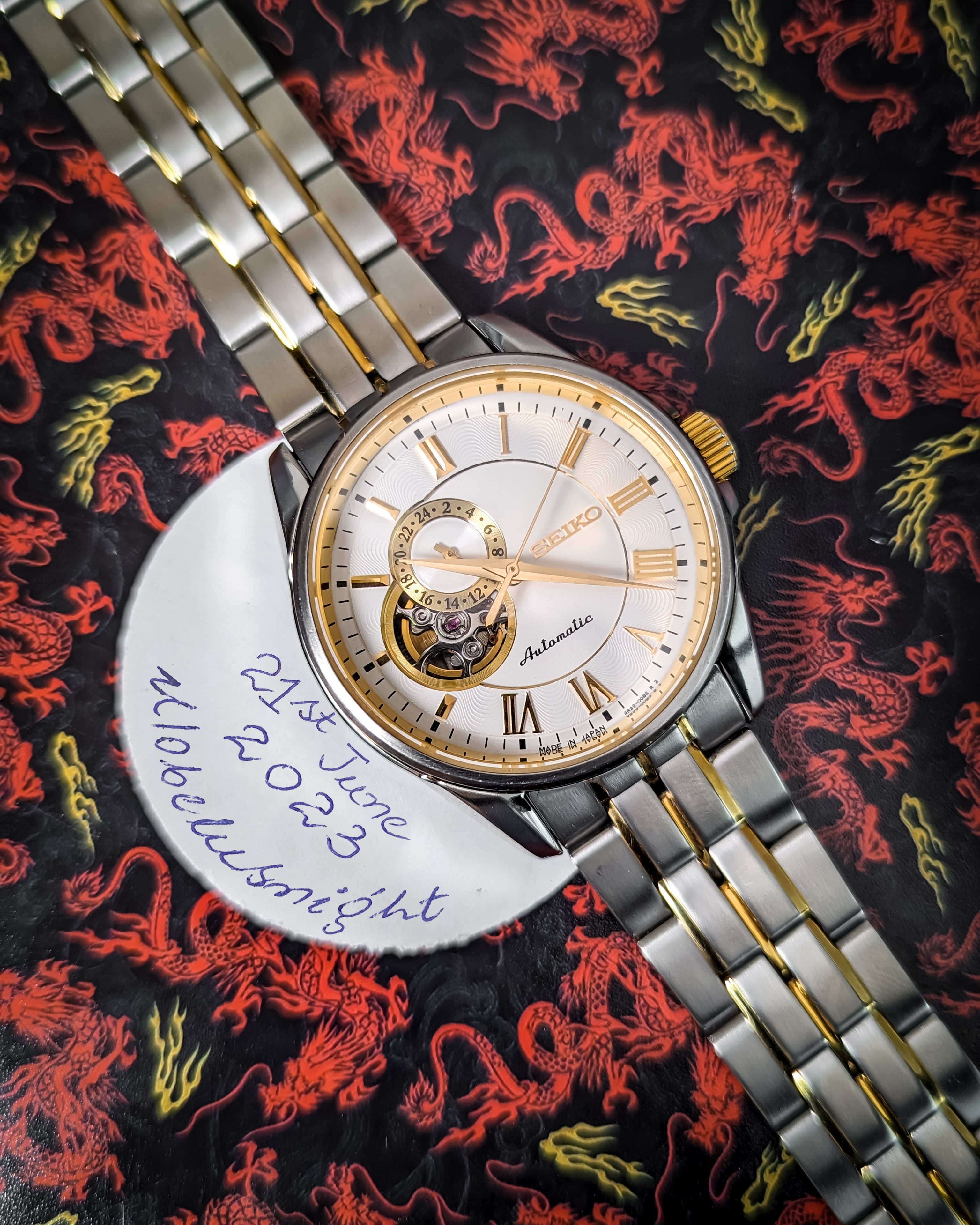 アリセロ Seiko Presage 4R39-00W0 Automatic White Men's Watch Unreal