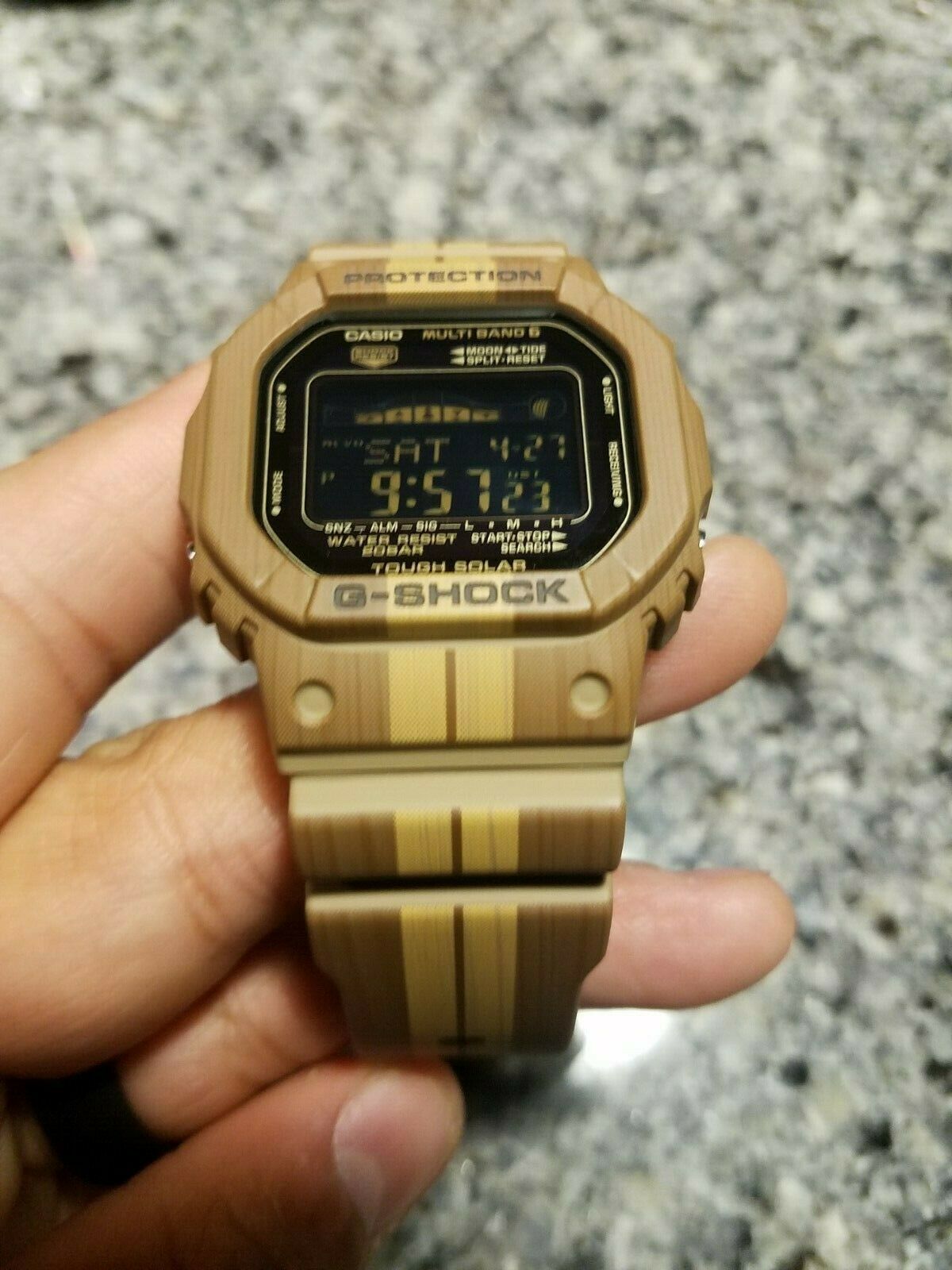 Casio G-Shock GWX-5600WB-5 Brown Tan Wood Grain (Rare