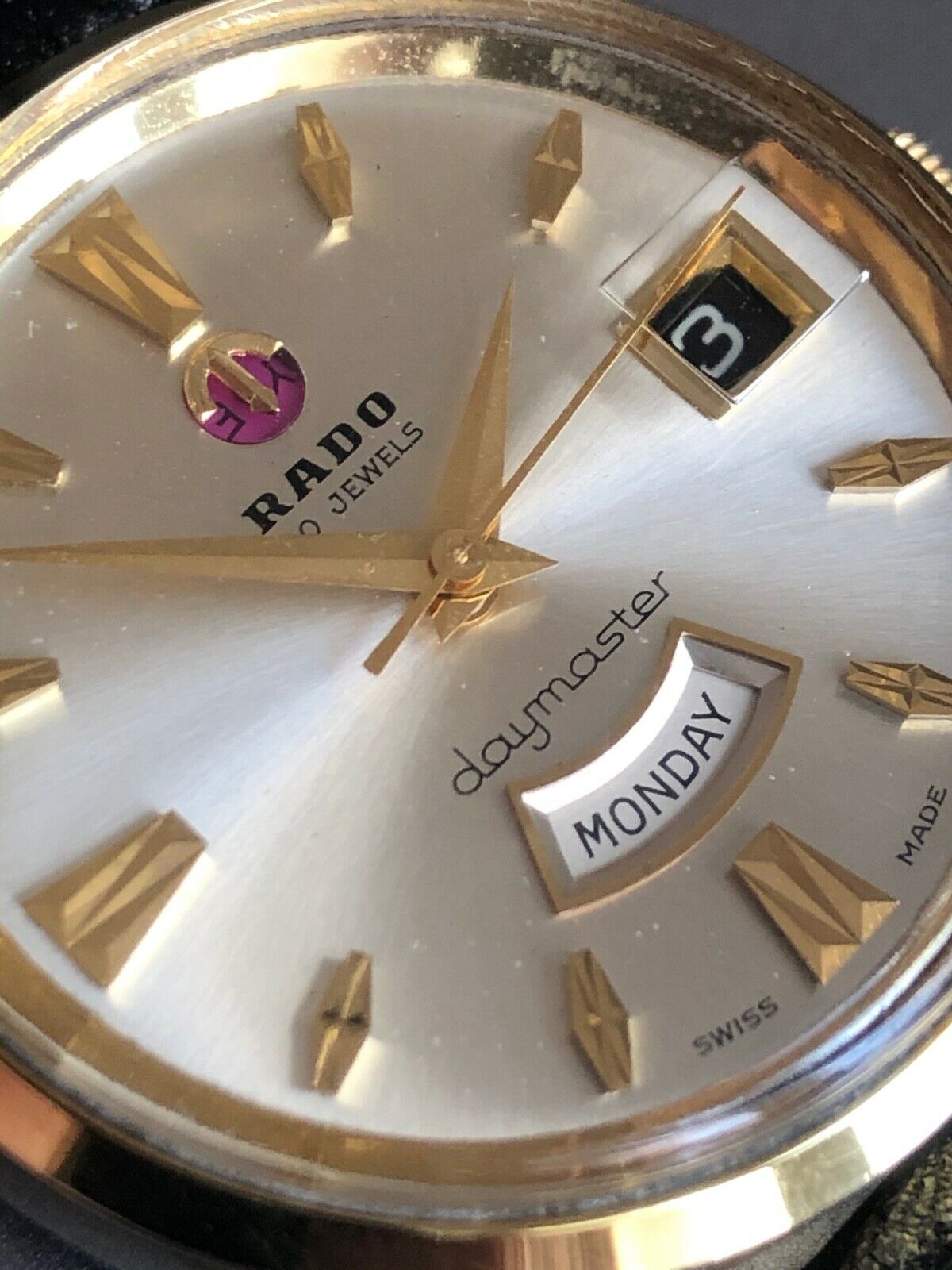 1960s Rado Daymaster 30 Jewel Gold Plated Automatic Watch  