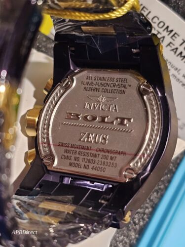 Invicta Reserve Bolt ZEUS MAGNUM Gold Purple Swiss Z60 751