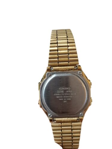 Casio 3298 A168 Gold Tone Digital Watch Fully Working Vintage WatchCharts Marketplace