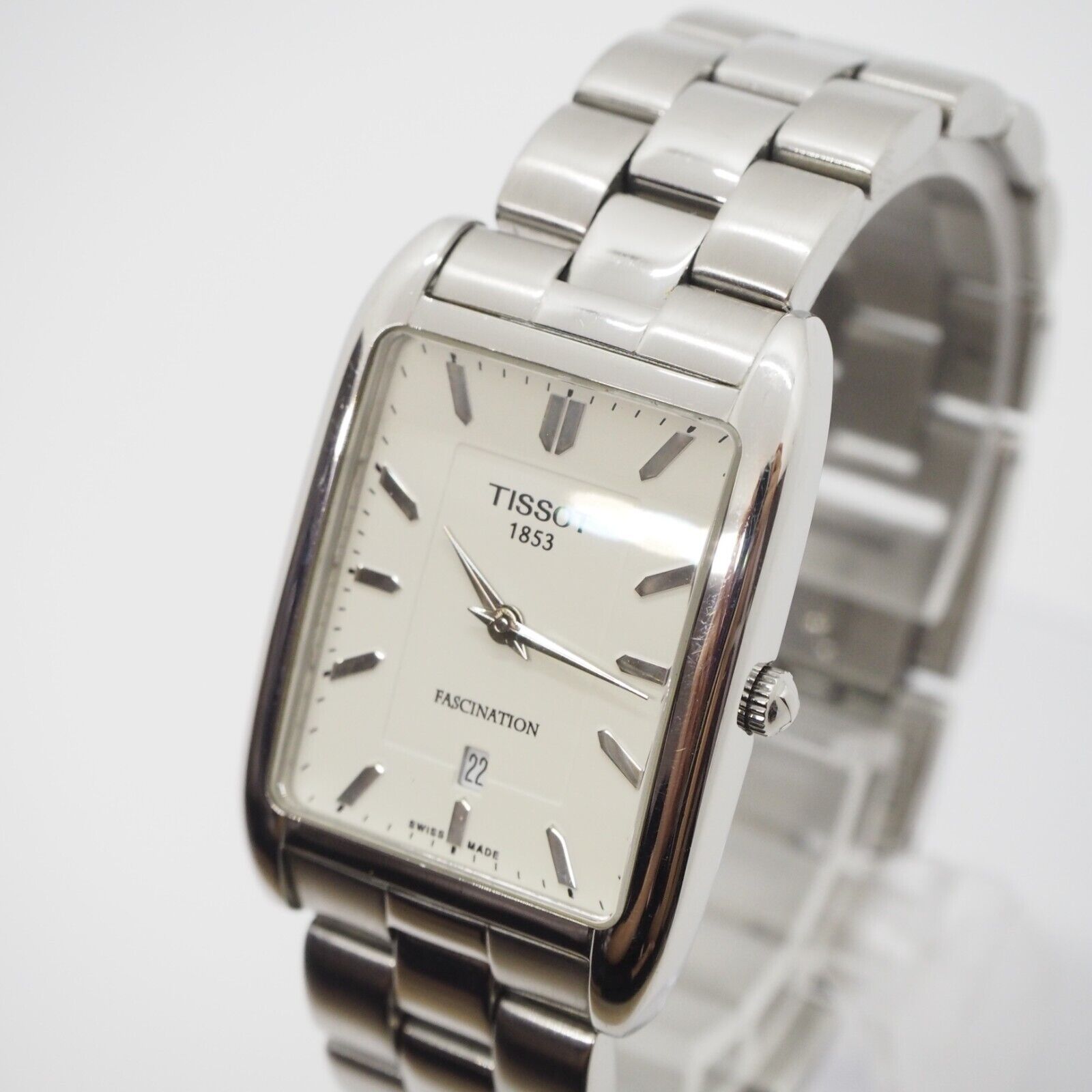 Tissot Fascination Watch Men's 27mm Rectangle Quartz White