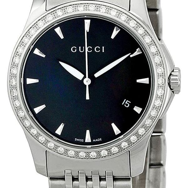 Gucci G-Timeless Mother of Pearl White Dial White Leather Strap Watch For Women - YA126597