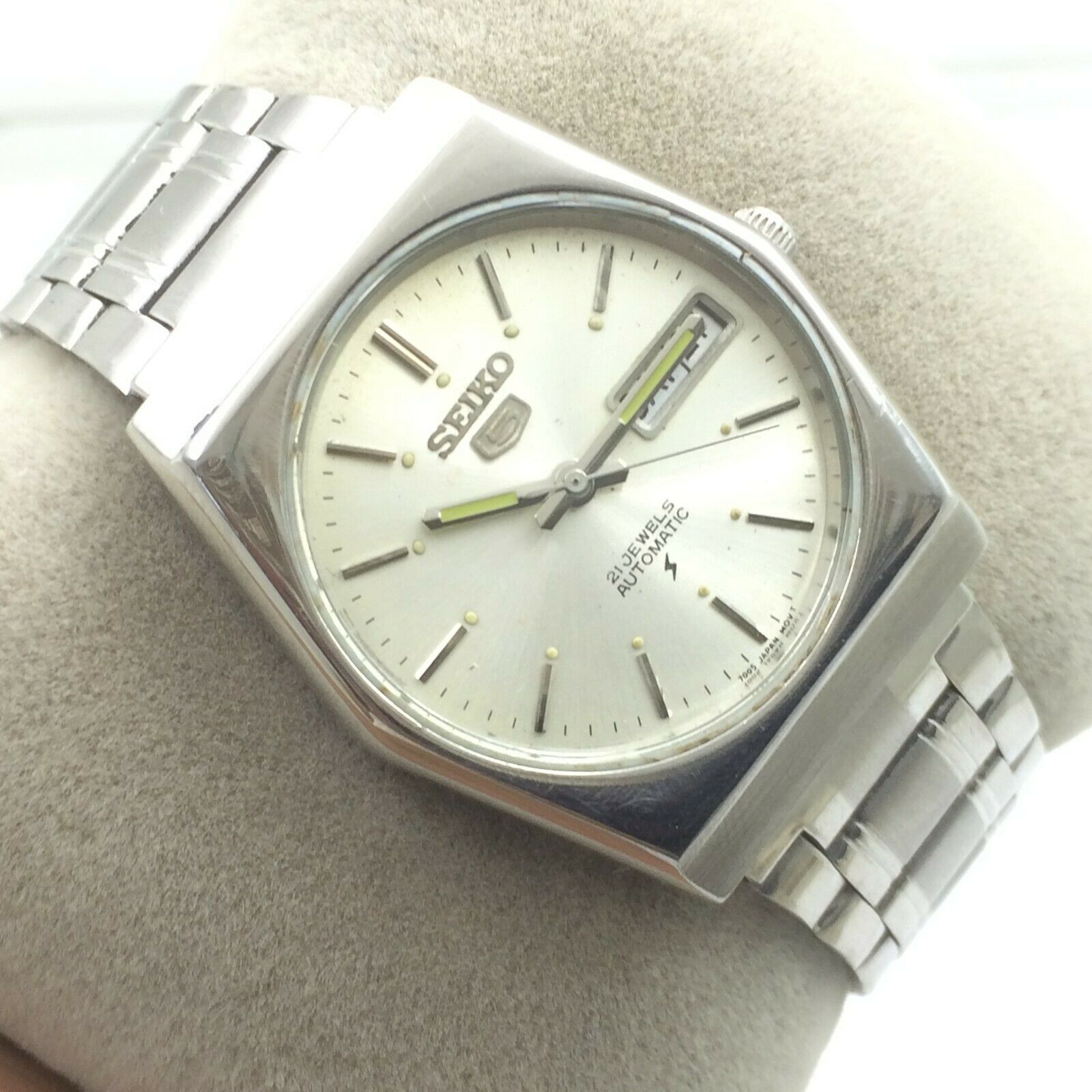 Vintage Men's Seiko 5 6309-7080 33mm D/D Automatic Japan Made