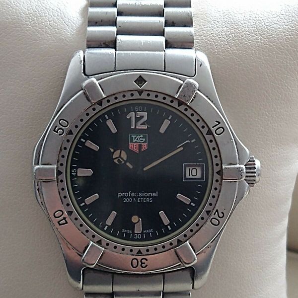 Tag Heuer 2000 CLASSIC BLACK QUARTZ MID ZIZE VINTAGE CONDITION 100% ...