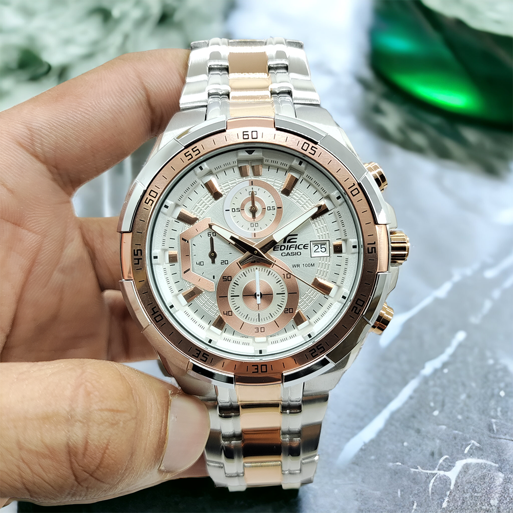 Casio edifice chronograph outlet rose gold