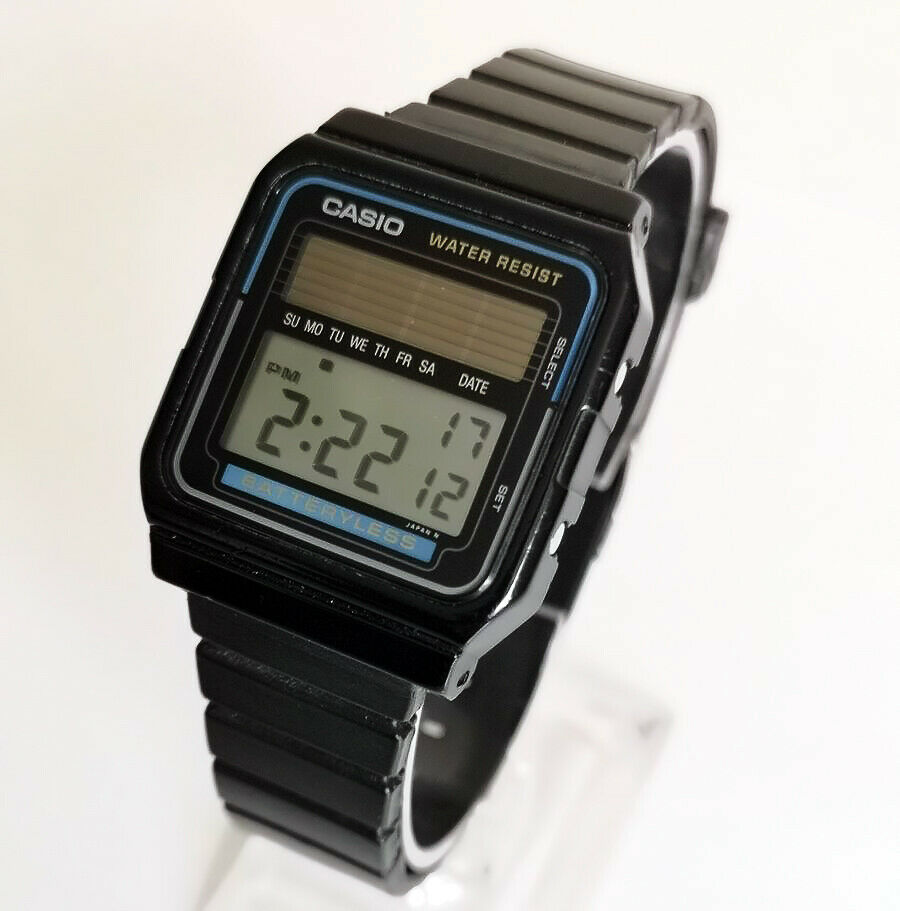 Rare vintage 1986 Casio FB-52W module 520 solar batteryless men's